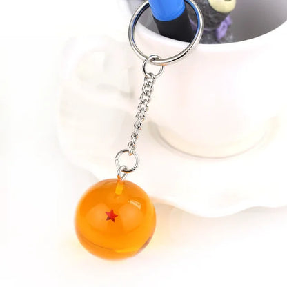 Anime Dragon 1-7 Stars Balls Keychain Charms Gokus Bead Pendant Key Chains Car Keyring Jewelry Cosplay Prop Accessories