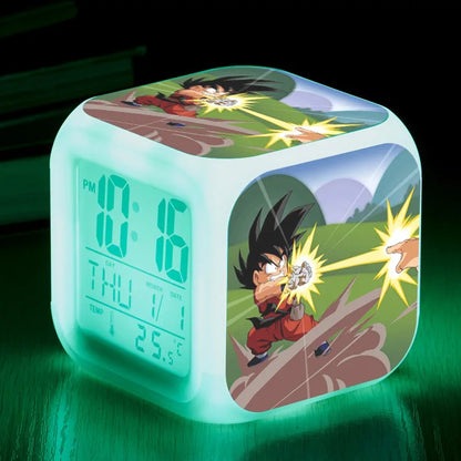 Dragon Ball LED Colorful Alarm Clock Creative Digital Electronic Clock Children&