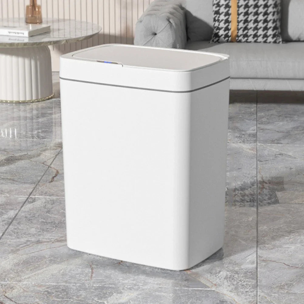 15/18L Smart Sensor Trash Can Waterproof Intelligent Touchless Trash Can Quiet Auto Motion Sensor Rubbish for Kitchen Bathroom