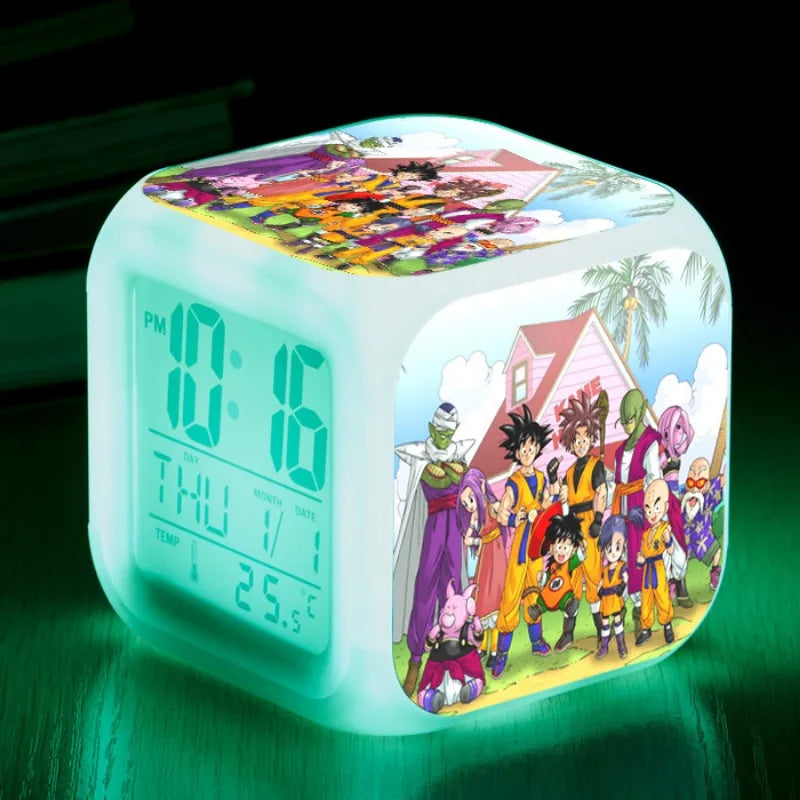 Dragon Ball LED Colorful Alarm Clock Creative Digital Electronic Clock Children&