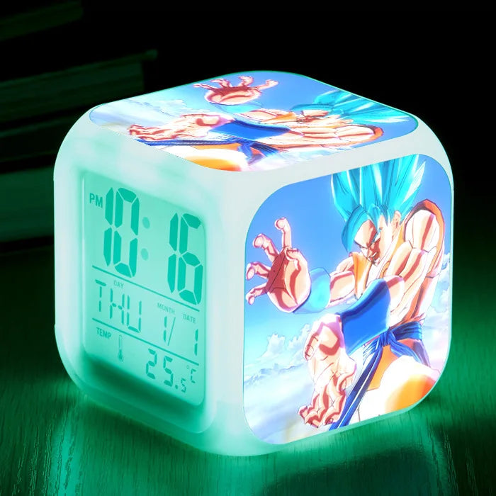 Dragon Ball LED Colorful Alarm Clock Creative Digital Electronic Clock Children&