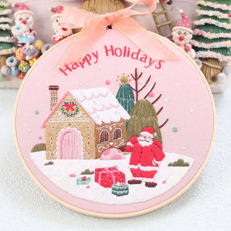 Christmas Embroidery Wreath Kit