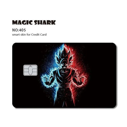 New Cool Anime Dragon Ball Naruto Credit Debit Metro Card Sticker Skin Film Front Side Small Chip Large Chip - Kaiju Mafia