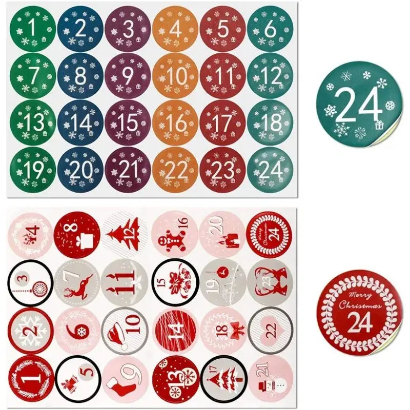 Christmas Advent Calendar Stickers