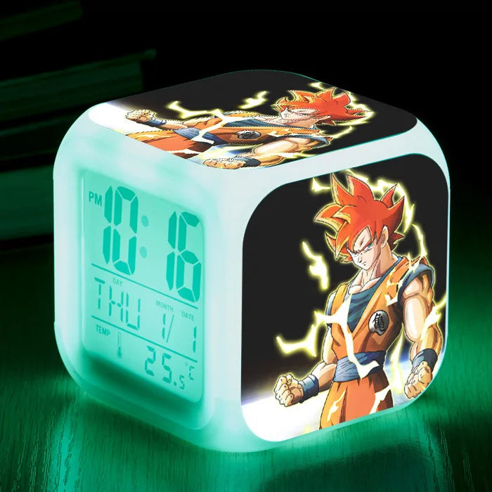 Dragon Ball LED Colorful Alarm Clock Creative Digital Electronic Clock Children&