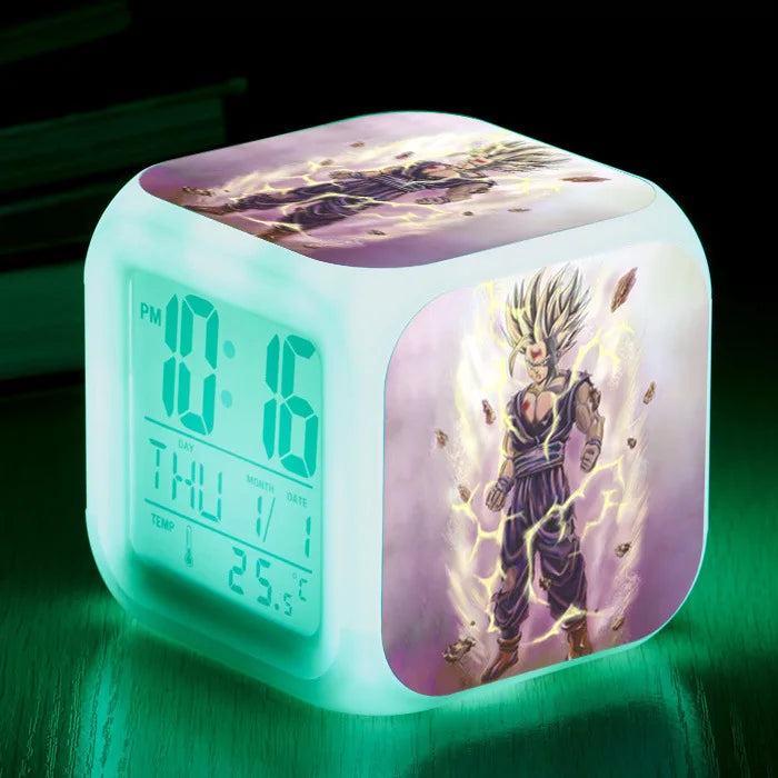 Dragon Ball LED Colorful Alarm Clock Creative Digital Electronic Clock Children&