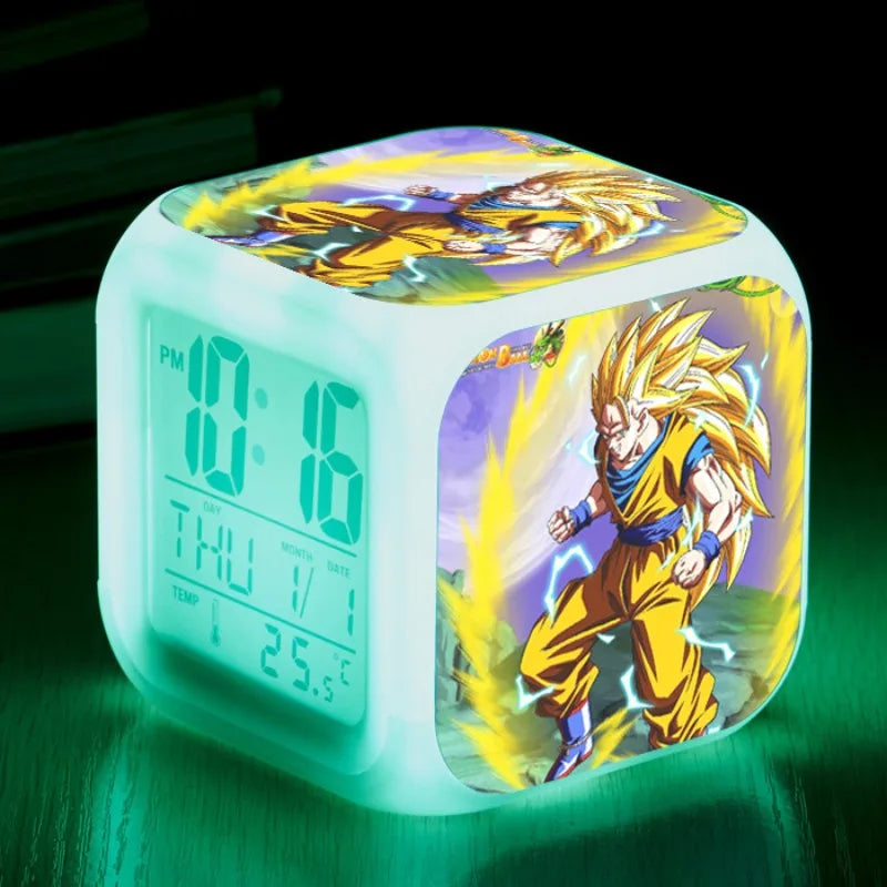 Dragon Ball LED Colorful Alarm Clock Creative Digital Electronic Clock Children&