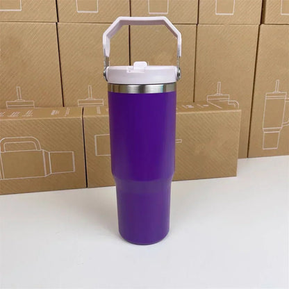 For Stanley Cup 30oz Iceflow Tumbler with Handle Stainless Steel Vacuum Insulated Car Mug Thermal Iced Travel Cup - Kaiju Mafia