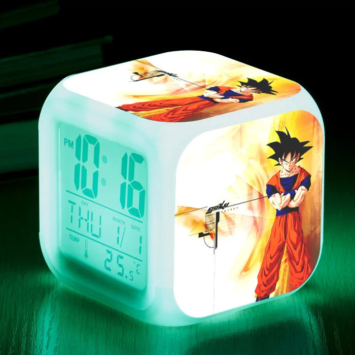 Dragon Ball LED Colorful Alarm Clock Creative Digital Electronic Clock Children&