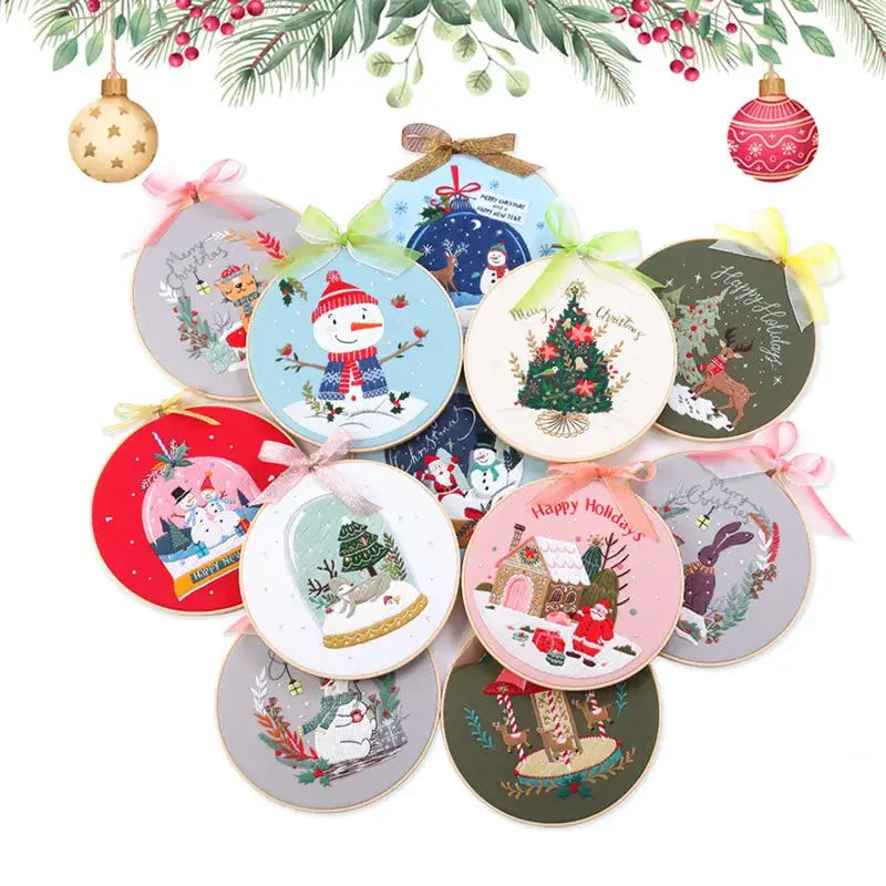 Christmas Embroidery Wreath Kit