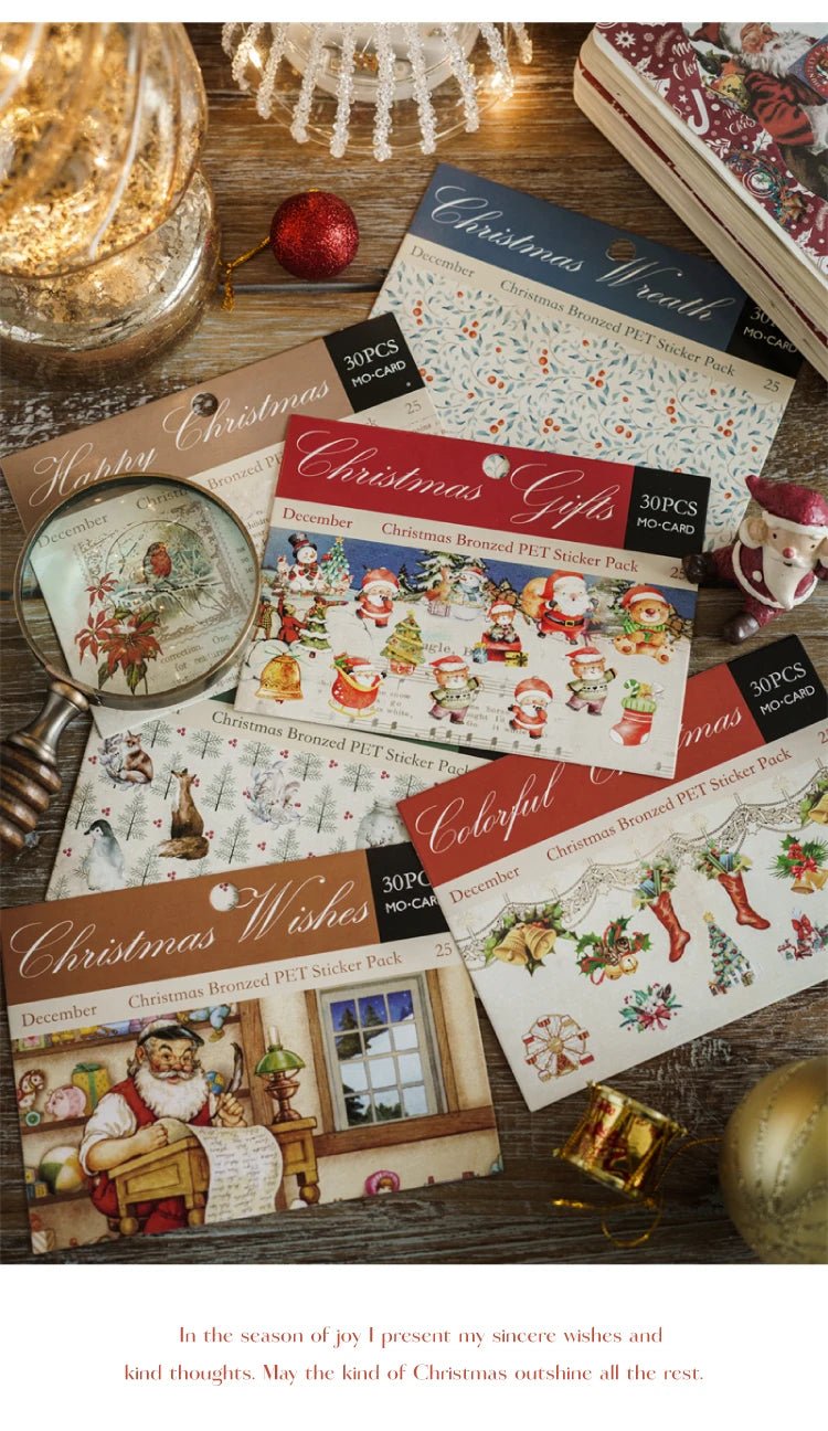 Christmas Bronzing Craft Stickers - Kaiju Mafia