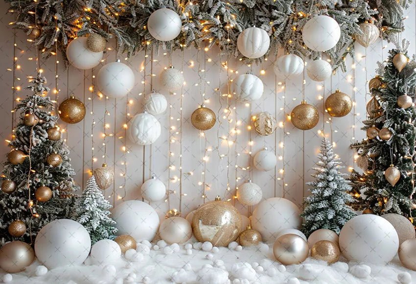 Mehofond Photography Background White Christmas Balloon Pine Tree Xmas Party Kids Family Portrait Decor Backdrop Photo Studio - Kaiju Mafia