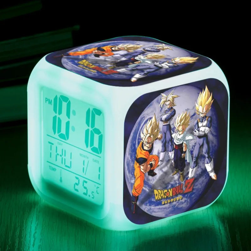 Dragon Ball LED Colorful Alarm Clock Creative Digital Electronic Clock Children&