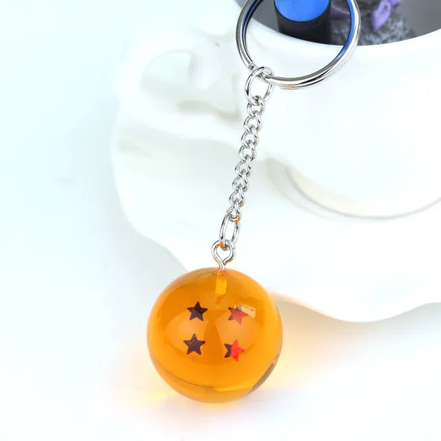 Anime Dragon 1-7 Stars Balls Keychain Charms Gokus Bead Pendant Key Chains Car Keyring Jewelry Cosplay Prop Accessories