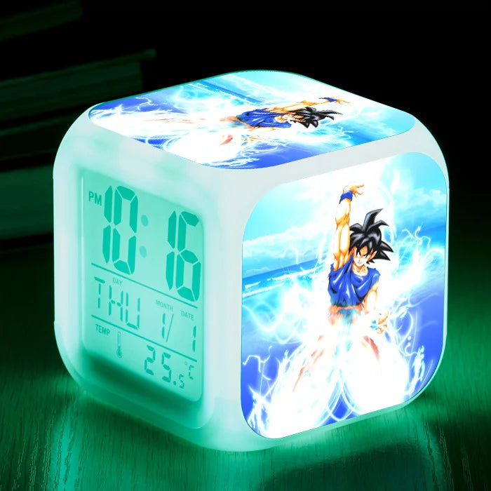 Dragon Ball LED Colorful Alarm Clock Creative Digital Electronic Clock Children&