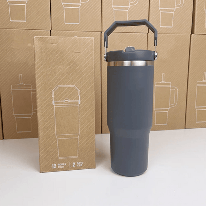 For Stanley Cup 30oz Iceflow Tumbler with Handle Stainless Steel Vacuum Insulated Car Mug Thermal Iced Travel Cup - Kaiju Mafia