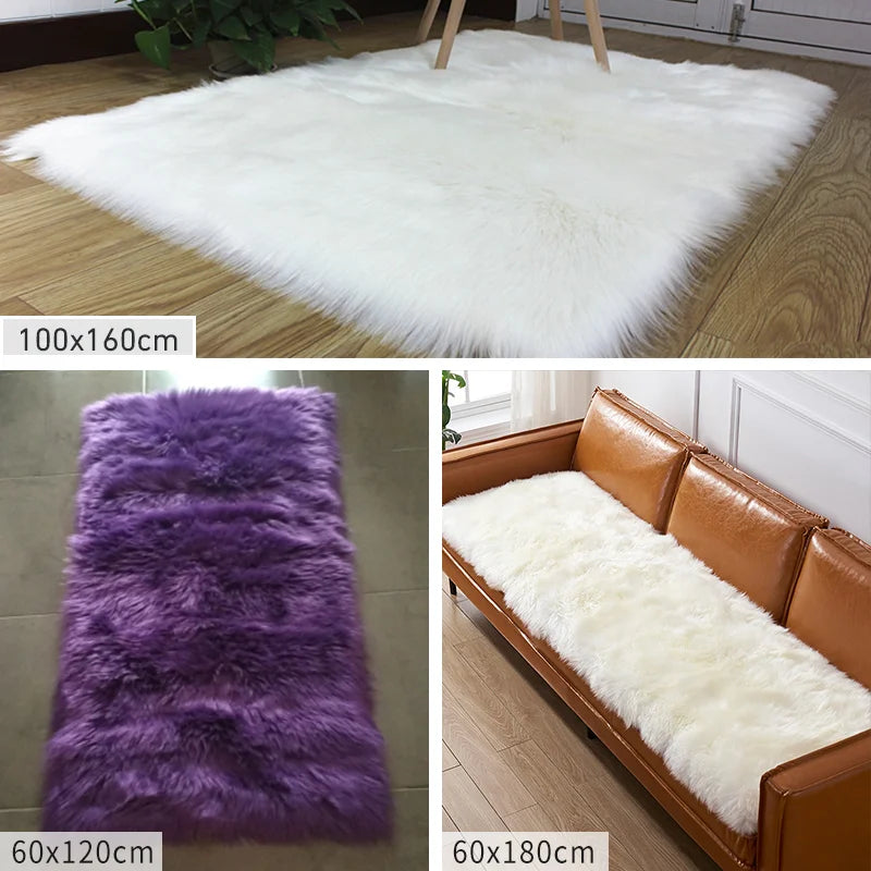 Soft Plush Bedroom Rugs 120x120 cm