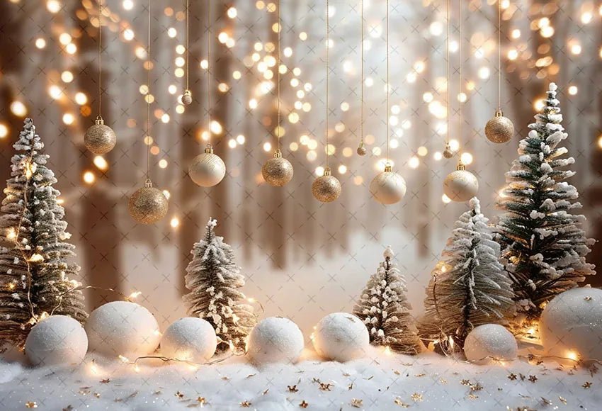 Mehofond Photography Background White Christmas Balloon Pine Tree Xmas Party Kids Family Portrait Decor Backdrop Photo Studio - Kaiju Mafia