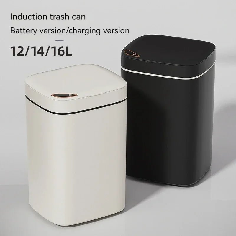 16L Smart Trash Can Automatic Sensor Trash Can Indoor Bathroom Crack Trash Can High Looking Anti - odor Household Products - Kaiju Mafia