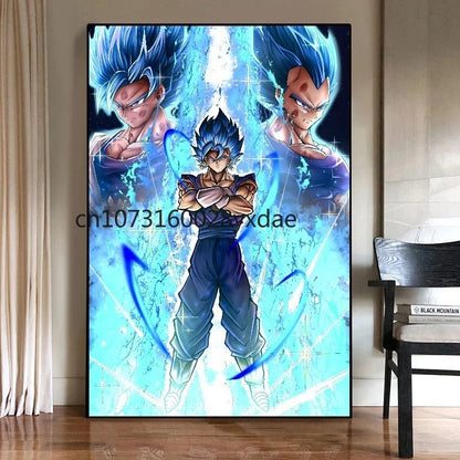 Classic High Quality Hot - blooded Anime Dragon Ball Goku Vegeta HD Poster Picture Living Home Decor Mural Painting Birthday Gifts - Kaiju Mafia