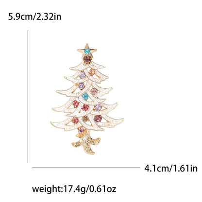 StarryGem Wholesale Christmas Festival Rhinestone Star Christmas Tree Brooches Classic Corsage Pins Coat Shirt Accessories Gifts - Kaiju Mafia