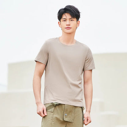 SEMIR summer cotton T shirts men 2023 simple o neck stretch solid new tops clothing casual tshirt man streetwear cool tee shirts