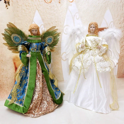 Hot 40cm Christmas Angel Doll Figurine Toy Treetop Ornaments Standing Birthday Natal Decorations Navidad Home Decor novedades - Kaiju Mafia