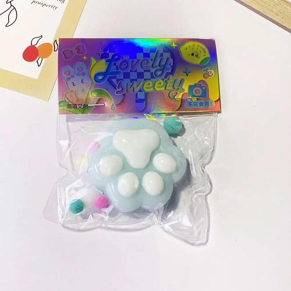 Mini Cat Paw Squeeze Toy Silicone Pinch Decompression Toy Plush TPR Fidget Sensory Toys For Kids Adults Gift - Kaiju Mafia