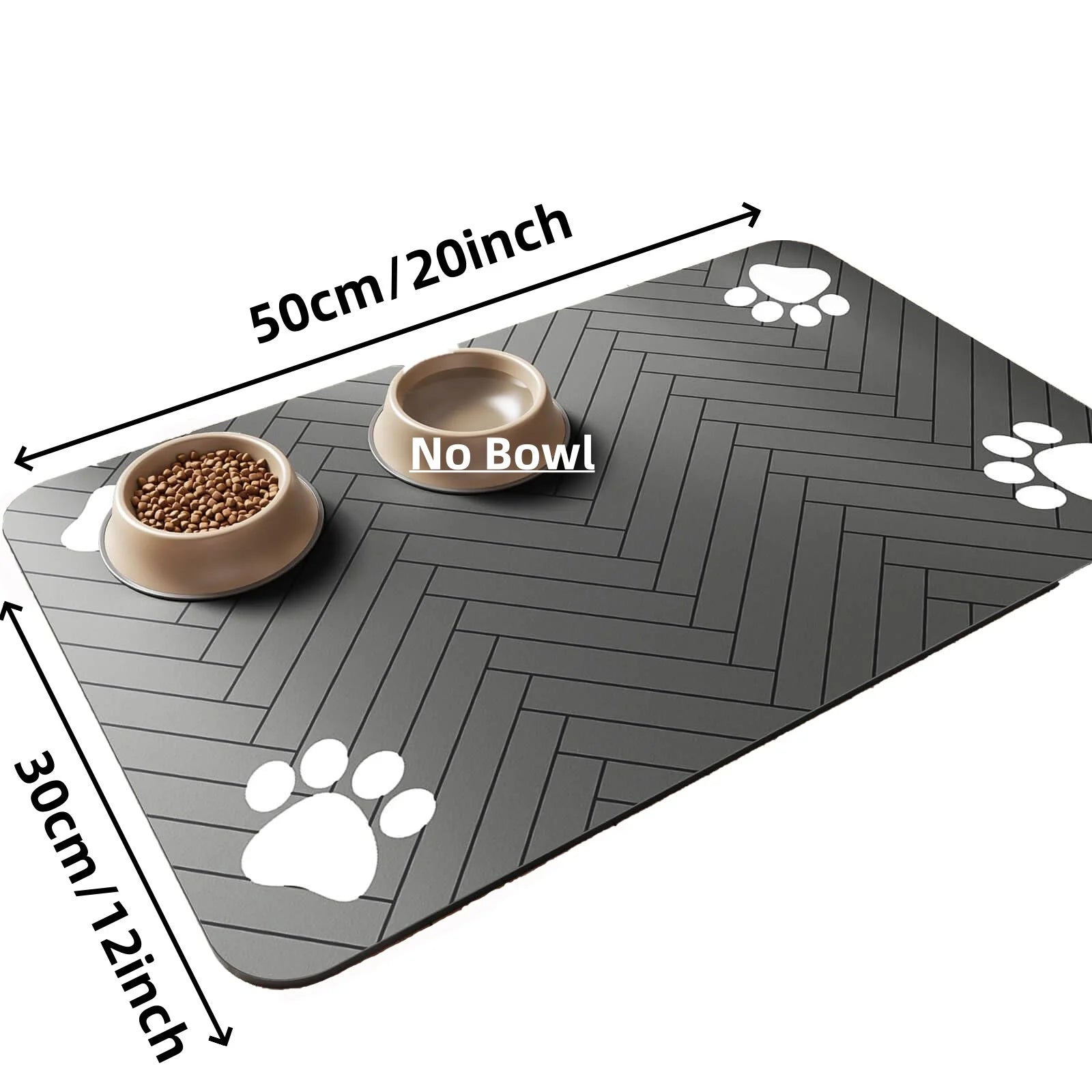 Waterproof Pet Feeding Mat - Absorbent Placemat for Food and Water Bowl