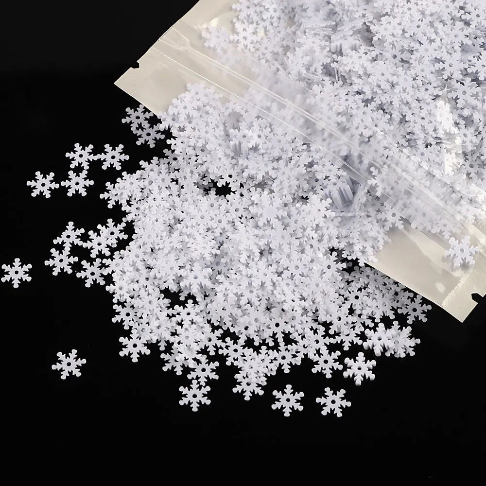 20g 8mm Glitter Christmas Snowflakes Sequins Confetti Artificial Snow Ornaments Christmas Decoration For Home Navidad 2022 Natal