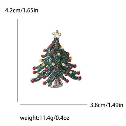 StarryGem Wholesale Christmas Festival Rhinestone Star Christmas Tree Brooches Classic Corsage Pins Coat Shirt Accessories Gifts - Kaiju Mafia