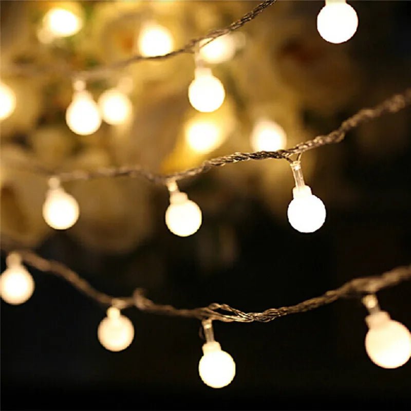 ECLH 5M/10M 100 LED Garland String Fairy Ball Light For Wedding Christmas Holiday Decoration Lamp Festival Outdoor Lighting 220V - Kaiju Mafia