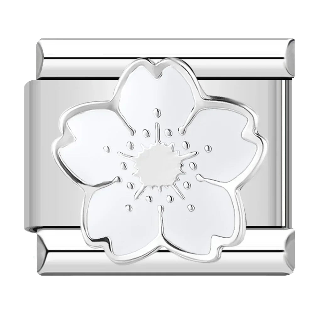 Hapiship Romantic Colour Heart Star Flwoer Tai Chi Italian Charm Links Fit 9mm Stainless Steel Bracelet Jewelry DIY Making DJ597 - Kaiju Mafia