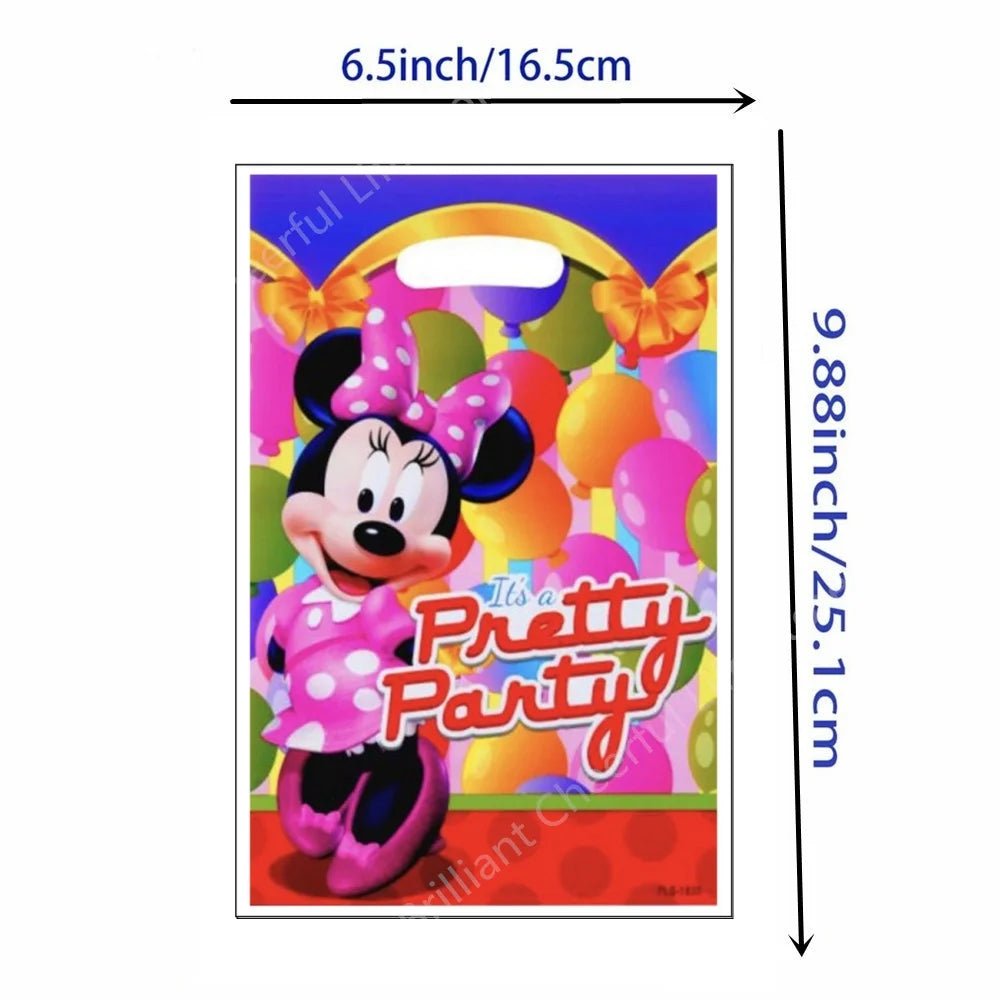Disney Minnie Mouse Gift Bag Theme Birthday Party Decoration Candy Box Packaging Biscuit Storage Supplies Decorative Backpack - Kaiju Mafia