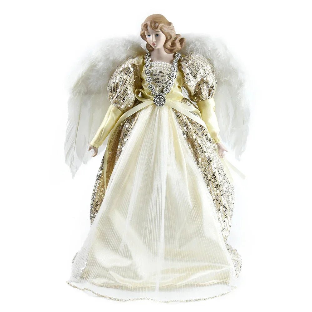 Hot 40cm Christmas Angel Doll Figurine Toy Treetop Ornaments Standing Birthday Natal Decorations Navidad Home Decor novedades - Kaiju Mafia