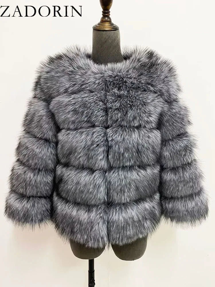 black and white faux fur coat black and white faux fur coat