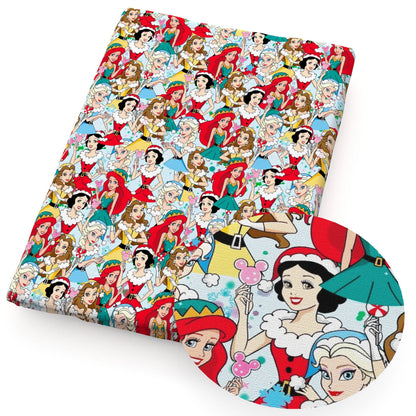 Disney Christmas Princess 50*145cm 100% Cotton Fabric Sewing Quilting Fabric Needlework Material DIY Handmade Patchework - Kaiju Mafia