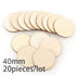 3mm Thickening 2 - 100Pcs 1cm - 10cm Unfinished Round Wood Slices DIY Crafts Wooden Circle Discs for Painting Wedding Ornament Decor - Kaiju Mafia