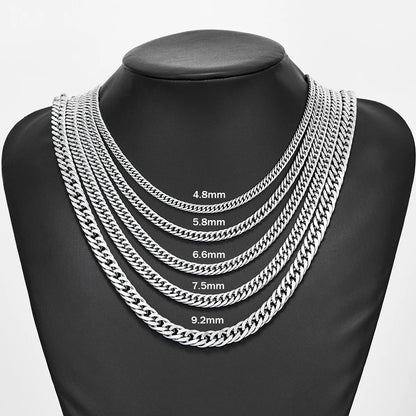 Stainless Steel Cuban Link Chains - Men&
