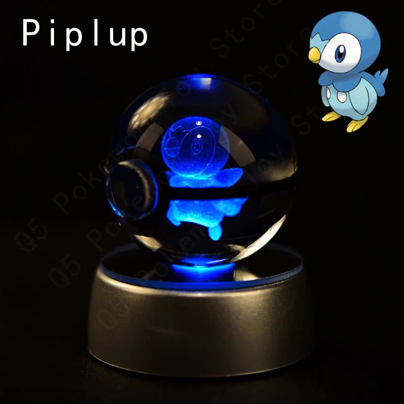 Pokemon 3D Crystal Ball Lamp Set - Perfect Kids Birthday Gift! - Kaiju Mafia