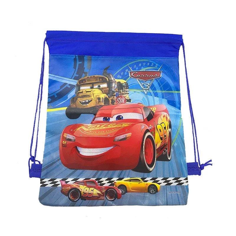 1pc Disney Cars Storage Bag Nonwoven Lightning McQueen Drawstring Bags Party Decoration Kids Birthday Christmas Gift Supplies - Kaiju Mafia