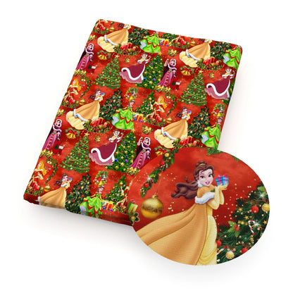 Disney Christmas Princess 50*145cm 100% Cotton Fabric Sewing Quilting Fabric Needlework Material DIY Handmade Patchework - Kaiju Mafia