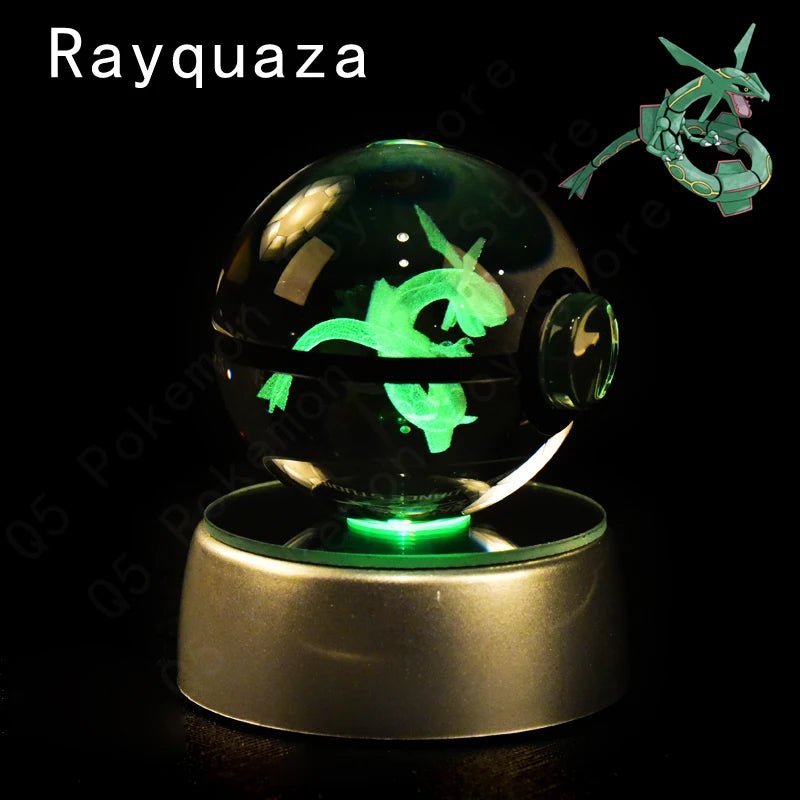 Pokemon 3D Crystal Ball Lamp Set - Perfect Kids Birthday Gift! - Kaiju Mafia