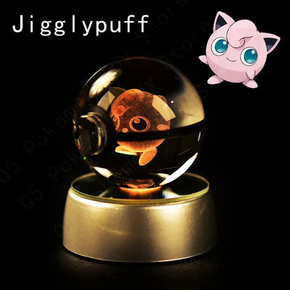 Pokemon 3D Crystal Ball Lamp Set - Perfect Kids Birthday Gift! - Kaiju Mafia