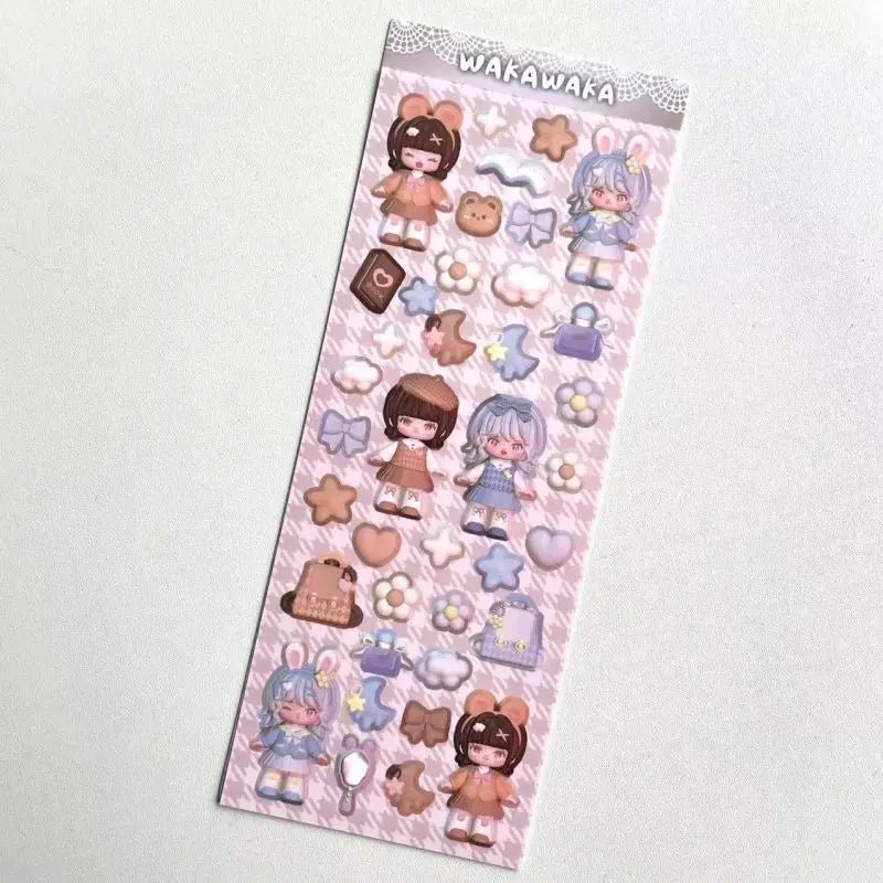 SKYSONIC New Arrival Christmas Style Junk Journal Stickers Decor Scrapbooking Material DIY Agenda Cat Paw Sticker Stationery - Kaiju Mafia