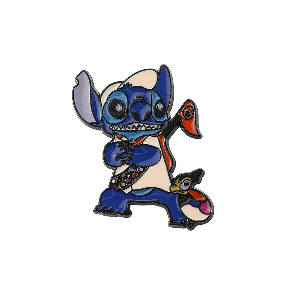 Disney Lilo &amp; Stitch Brooches Cute Stitch Pin for Backpack Cartoon Anime Metal Badges for Bag Hat Accessories Christmas Gifts