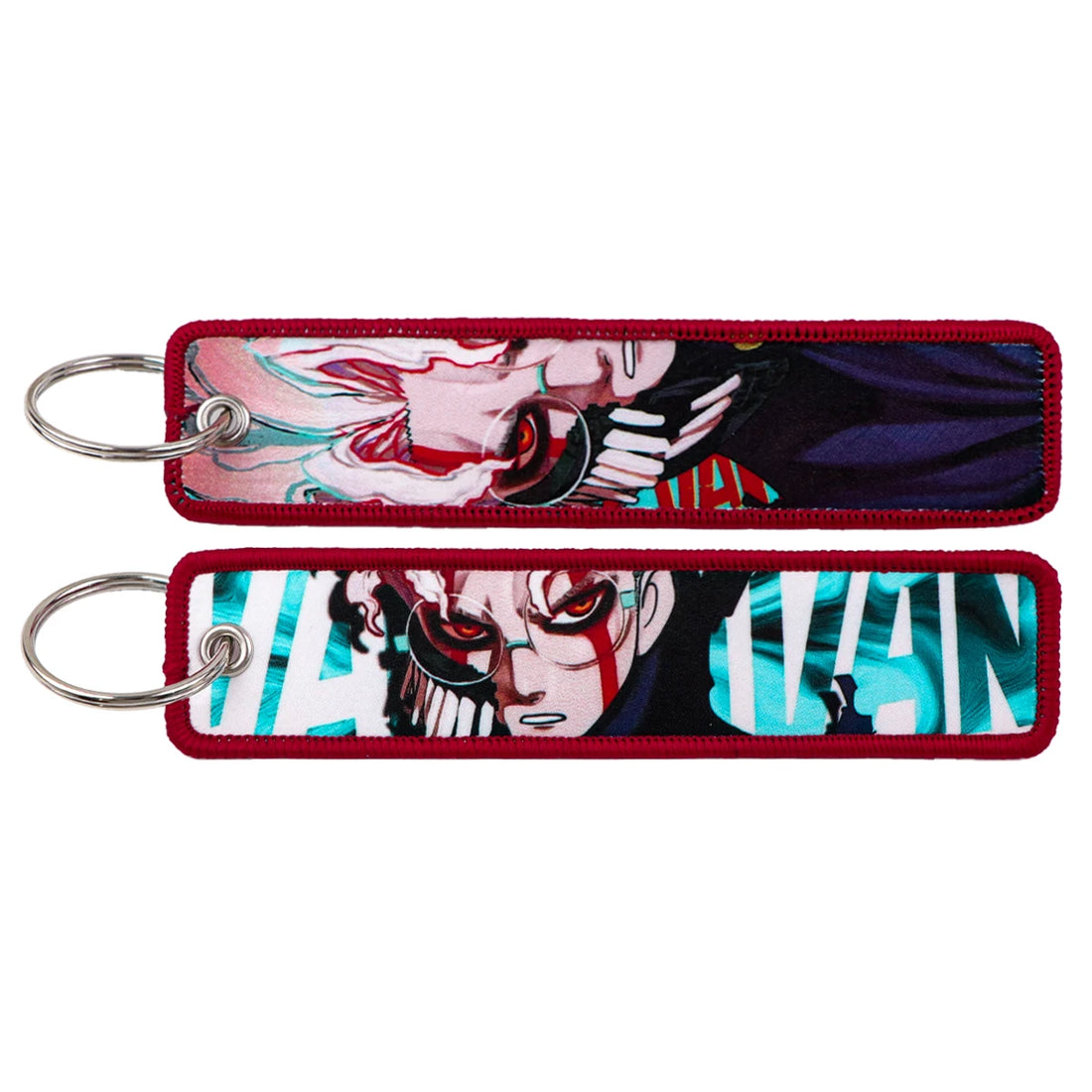 Classic Anime Cool Embroidery Key Fobs Key Tag Motorcycles Cars Backpack Chaveiro Keychain For Friends Fashion Key Ring Gifts