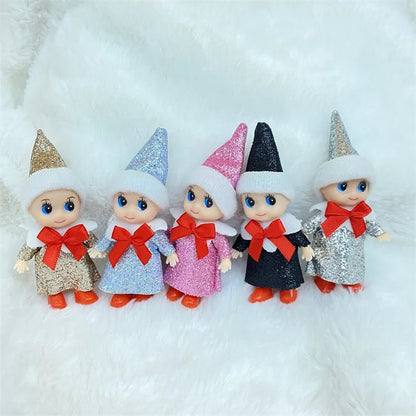 Christmas Mini Baby Elf Dolls Todder Elves Shining Kindness Craft Babies Doll Toy Decoration On The Shelf Gift For Girl Boy Kid - Kaiju Mafia