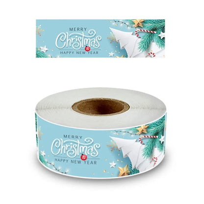 120Pcs/roll Merry Christmas Stickers Happy New Year Gift Sealing Stickers Holiday Candy Bag Box Decoration Stationery Stickers - Kaiju Mafia