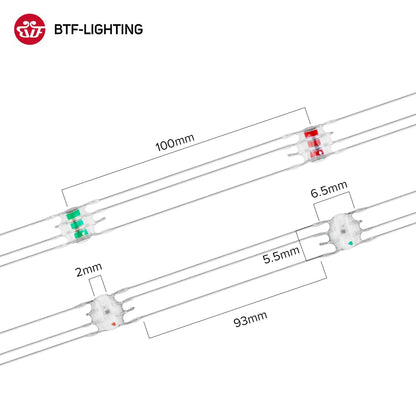 WS2812B RGBIC Christmas Lights LED String 5 m 50 leds WS2812 Birthday Party Room Decoration Light Addressable Individually DC5V - Kaiju Mafia